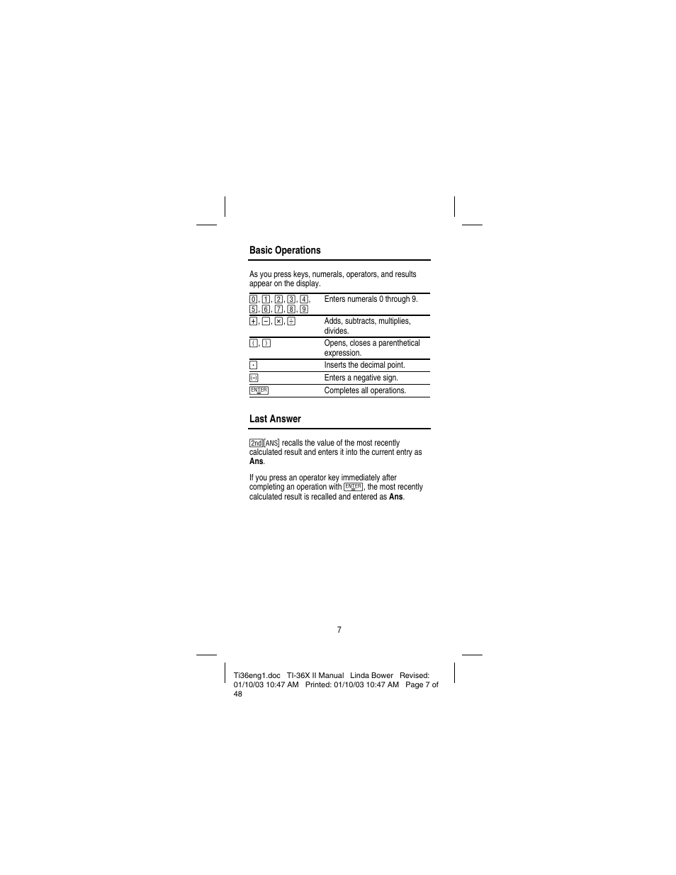 Texas Instruments solar TI-36X User Manual | Page 9 / 48