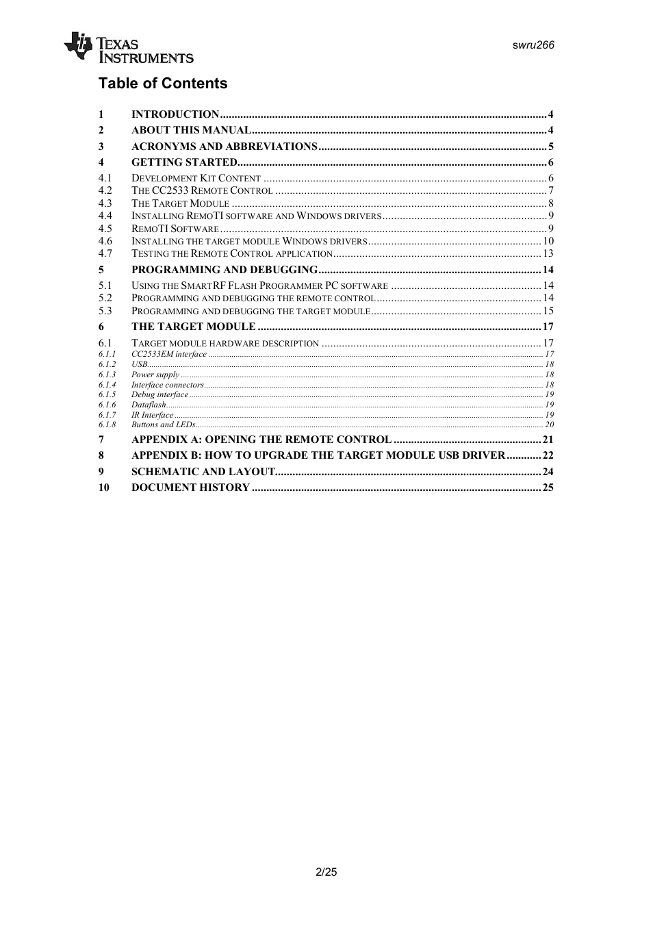Texas Instruments CC2533 User Manual | Page 2 / 26