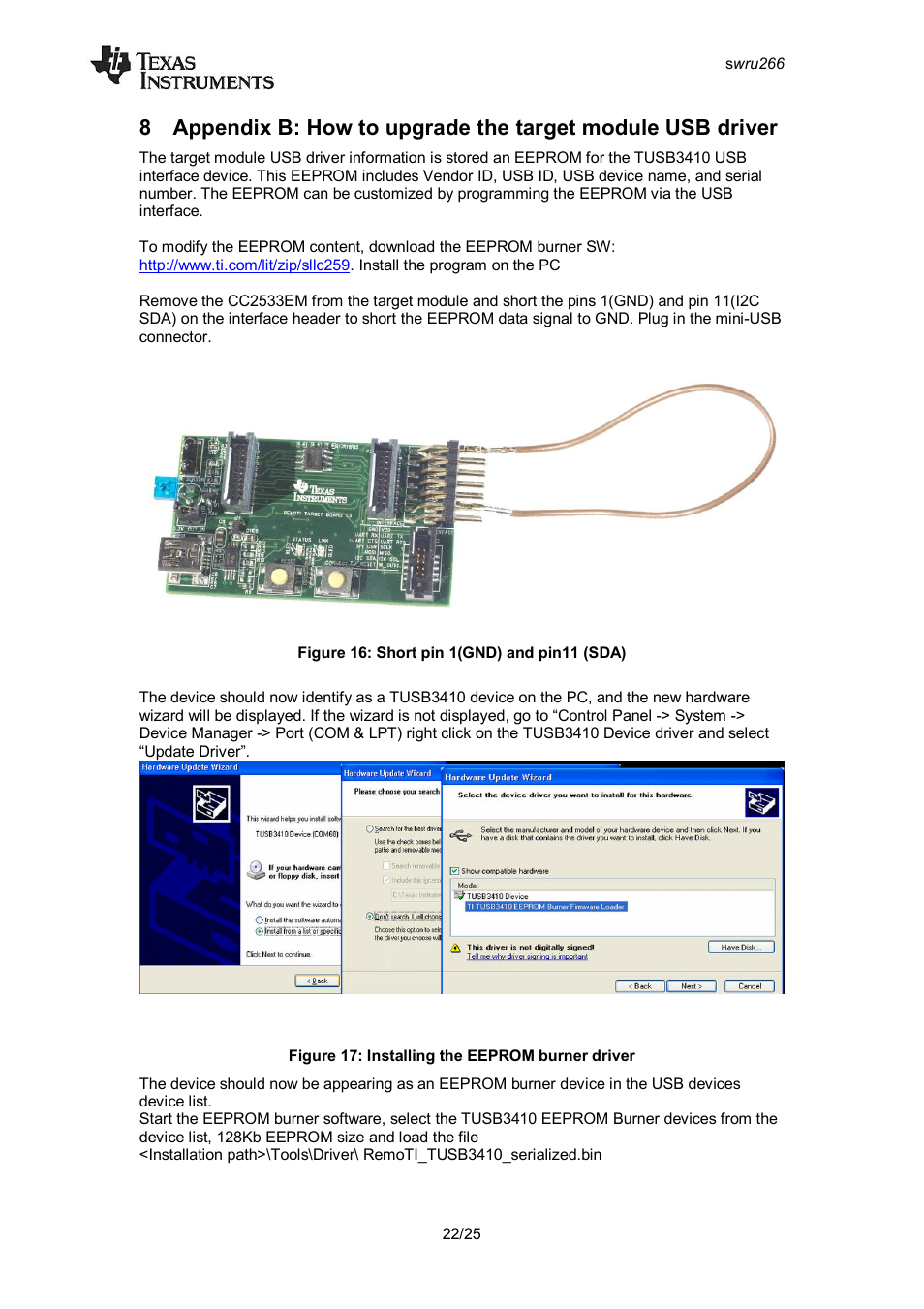 Texas Instruments CC2533 User Manual | Page 22 / 26