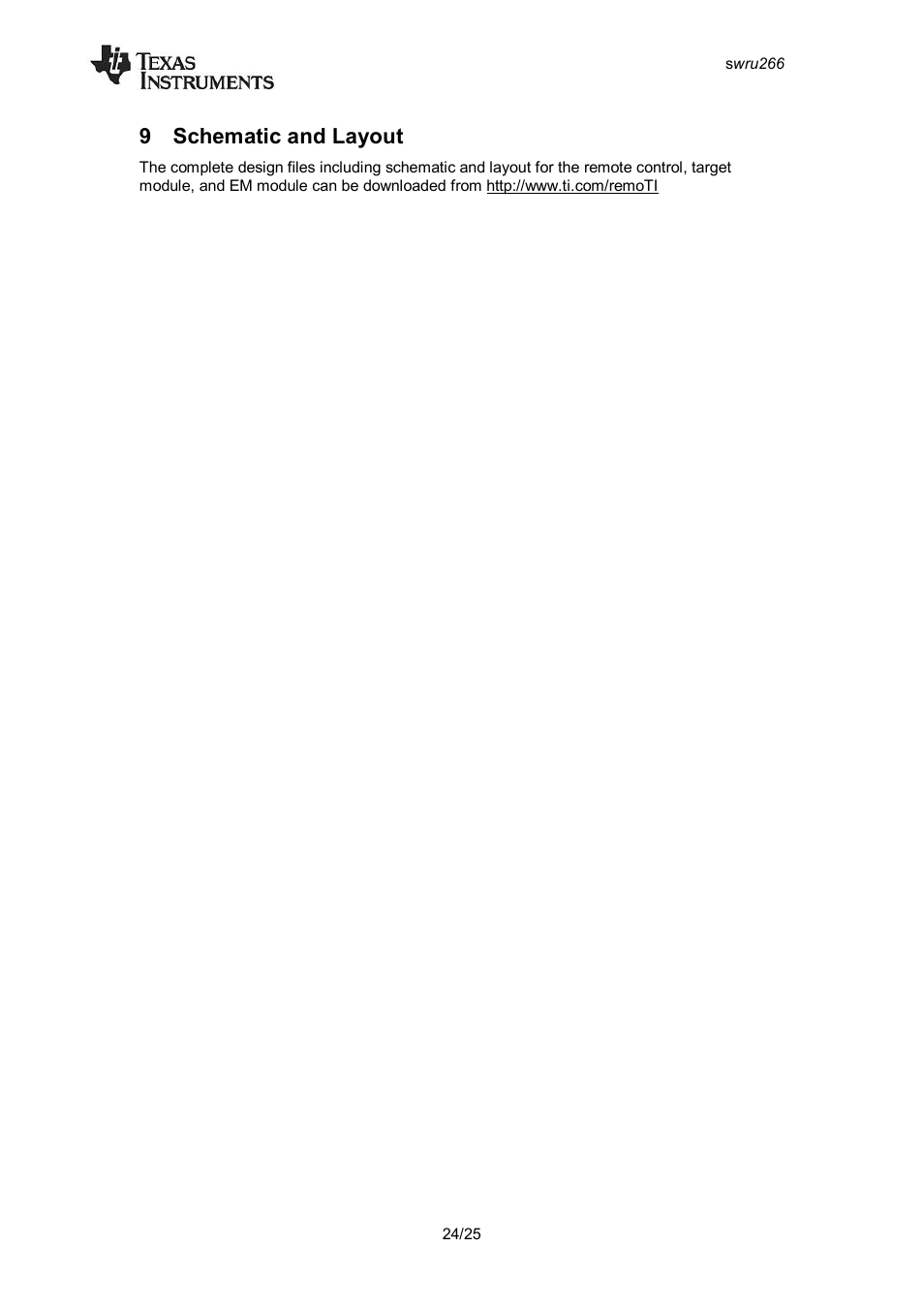 9 schematic and layout, Schematic and layout | Texas Instruments CC2533 User Manual | Page 24 / 26