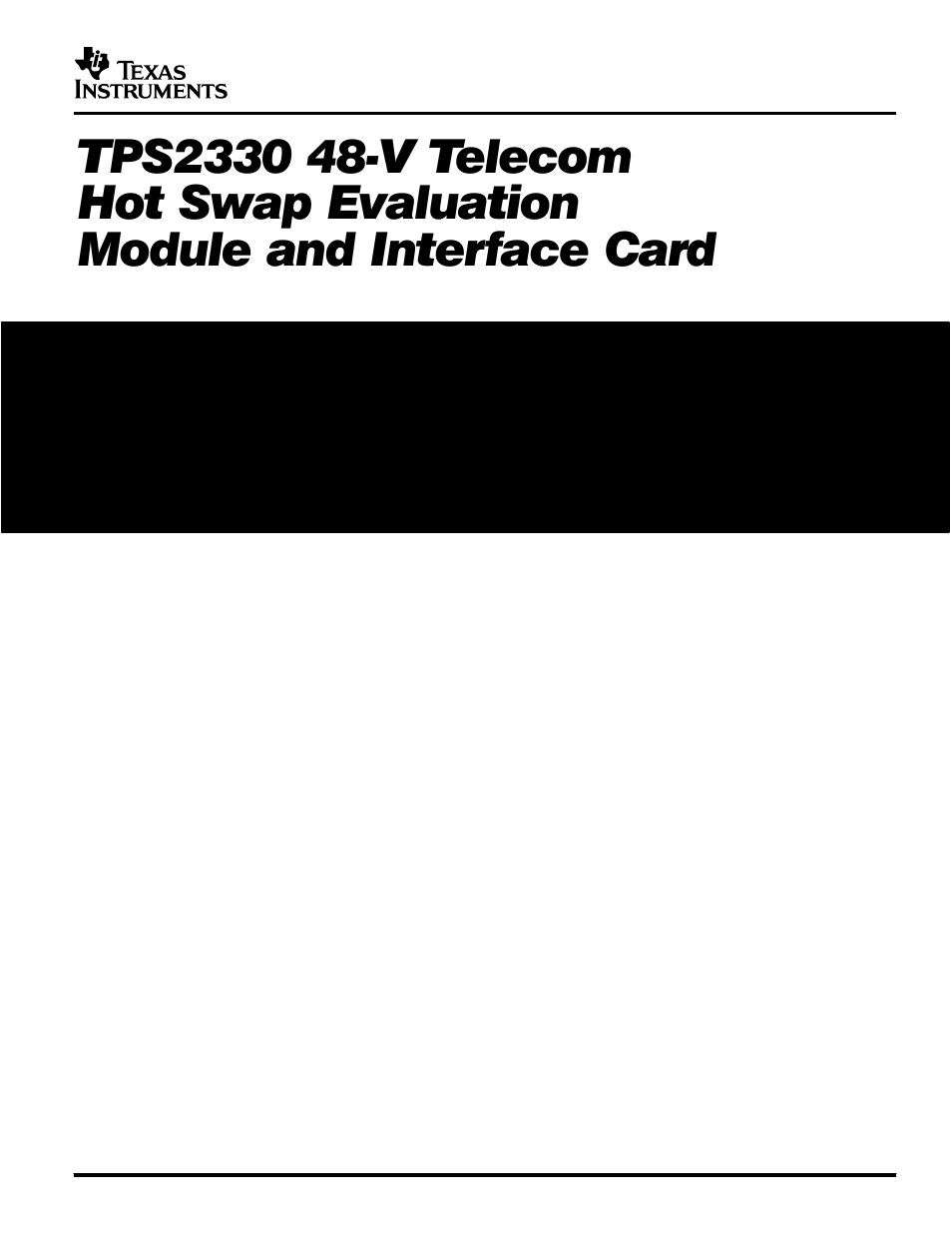 Texas Instruments TPS2330 User Manual | 22 pages