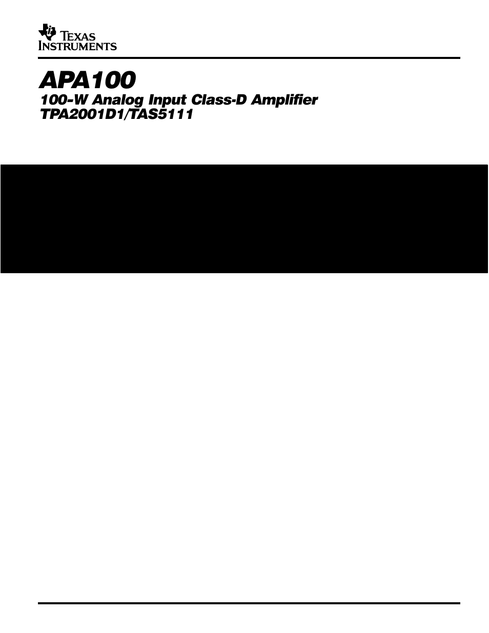 Texas Instruments APA100 User Manual | 42 pages