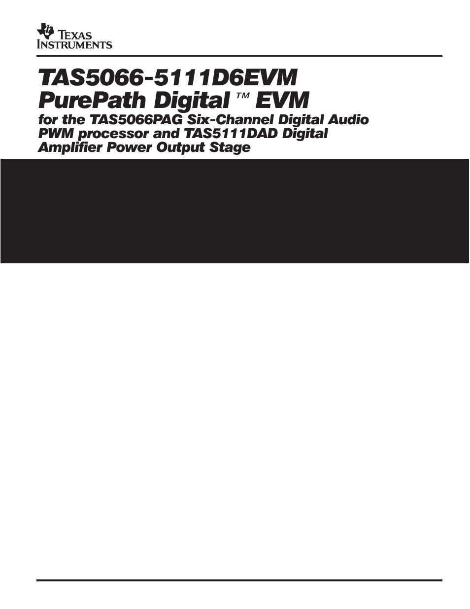 Texas Instruments TAS5066PAG User Manual | 22 pages