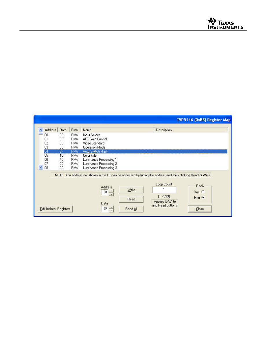 Texas Instruments TVP5146EVM User Manual | Page 24 / 56
