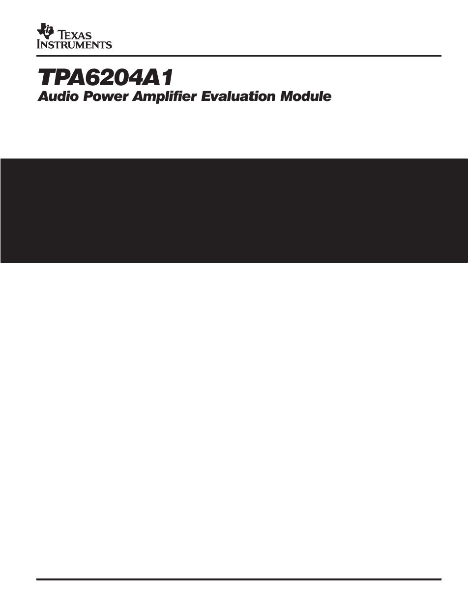 Texas Instruments TPA6204A1 User Manual | 16 pages