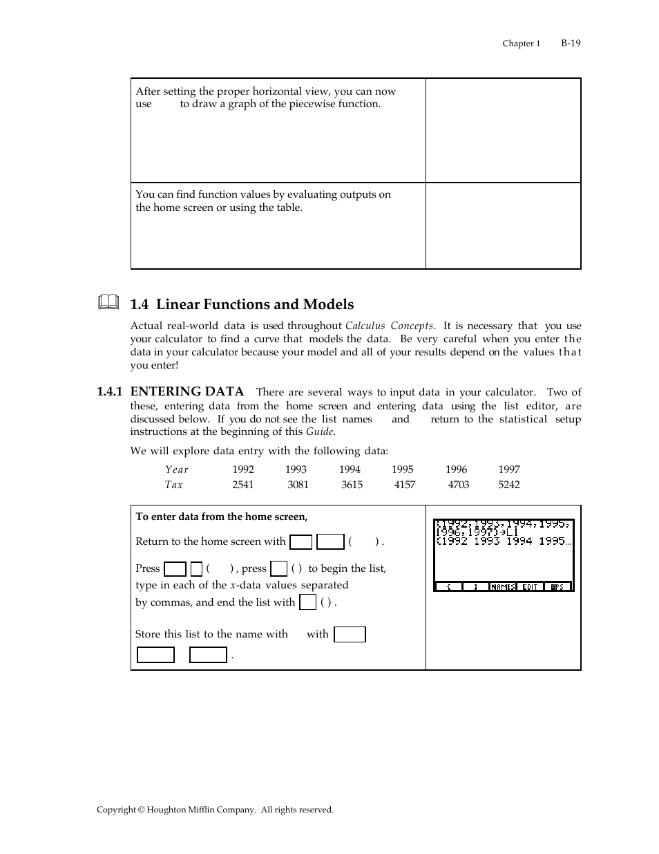 4 linear functions and models | Texas Instruments TI-85 User Manual | Page 19 / 29