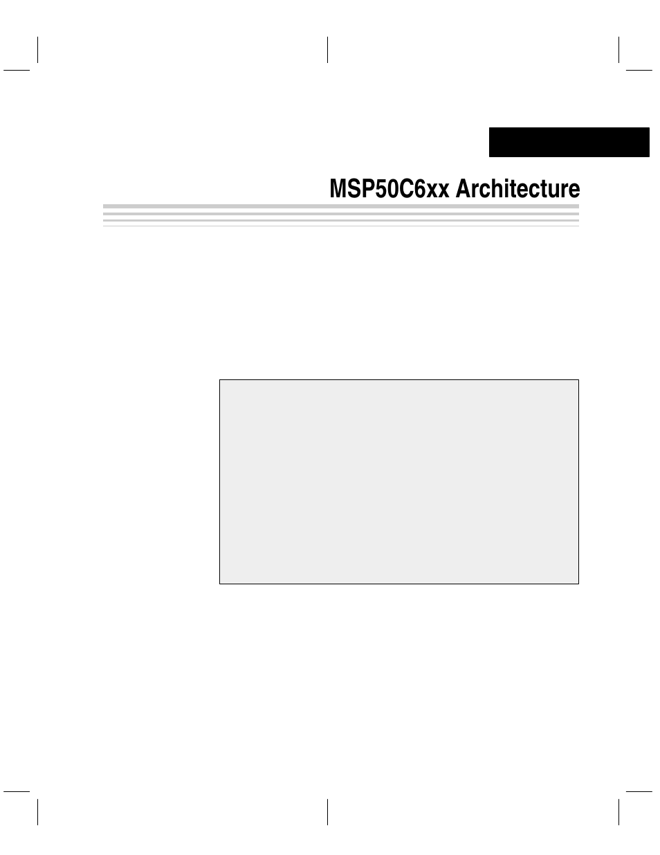 Msp50c6xx architecture, Chapter 2 | Texas Instruments MSP50C6xx User Manual | Page 25 / 390