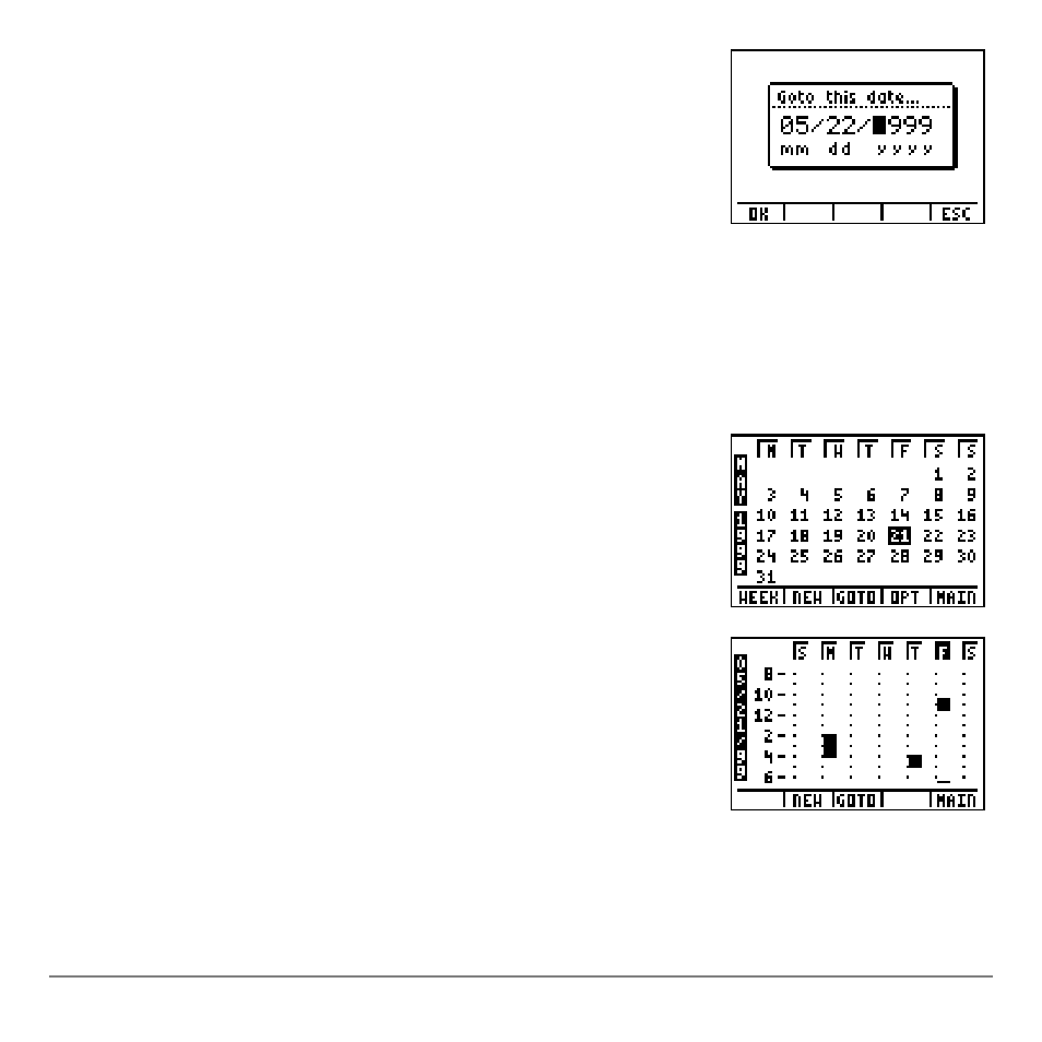 Viewing your weekly schedule | Texas Instruments Organizer for the TI-83 Plus User Manual | Page 20 / 44