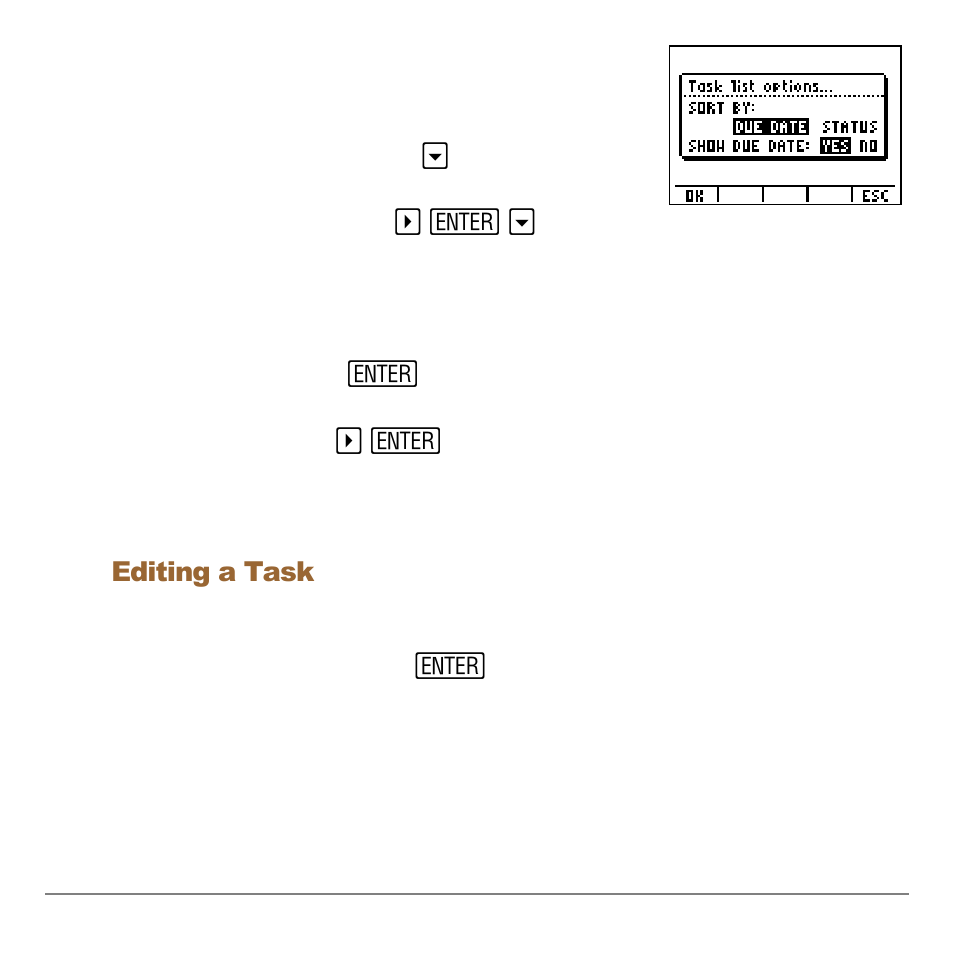 Editing a task | Texas Instruments Organizer for the TI-83 Plus User Manual | Page 27 / 44
