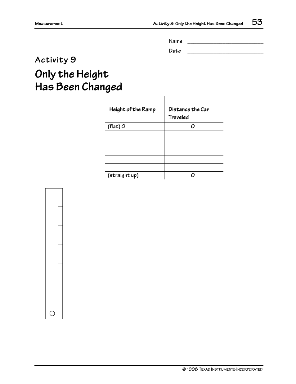 Only the height, Has been changed, Activity 9 | Texas Instruments TI-73 User Manual | Page 58 / 86