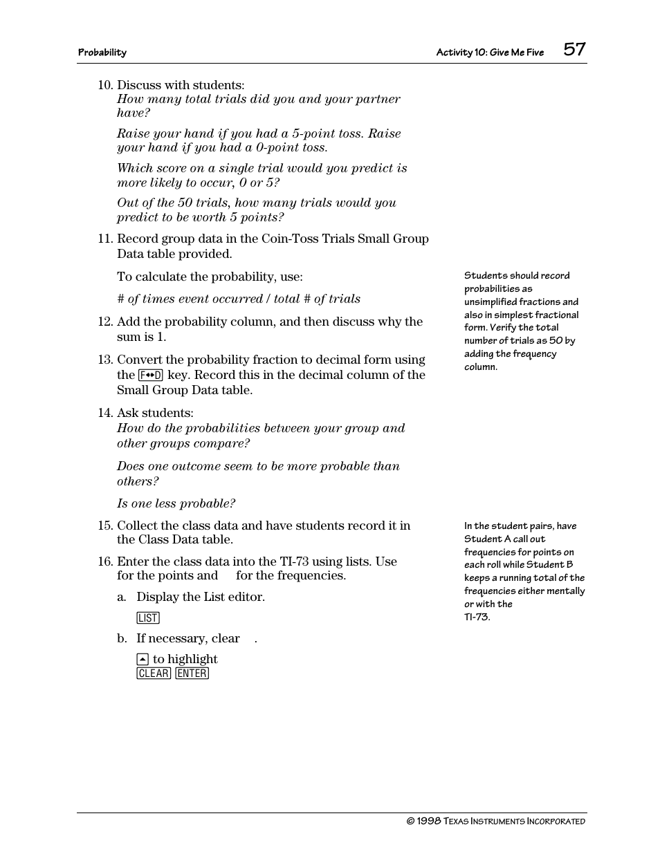 Texas Instruments TI-73 User Manual | Page 62 / 86