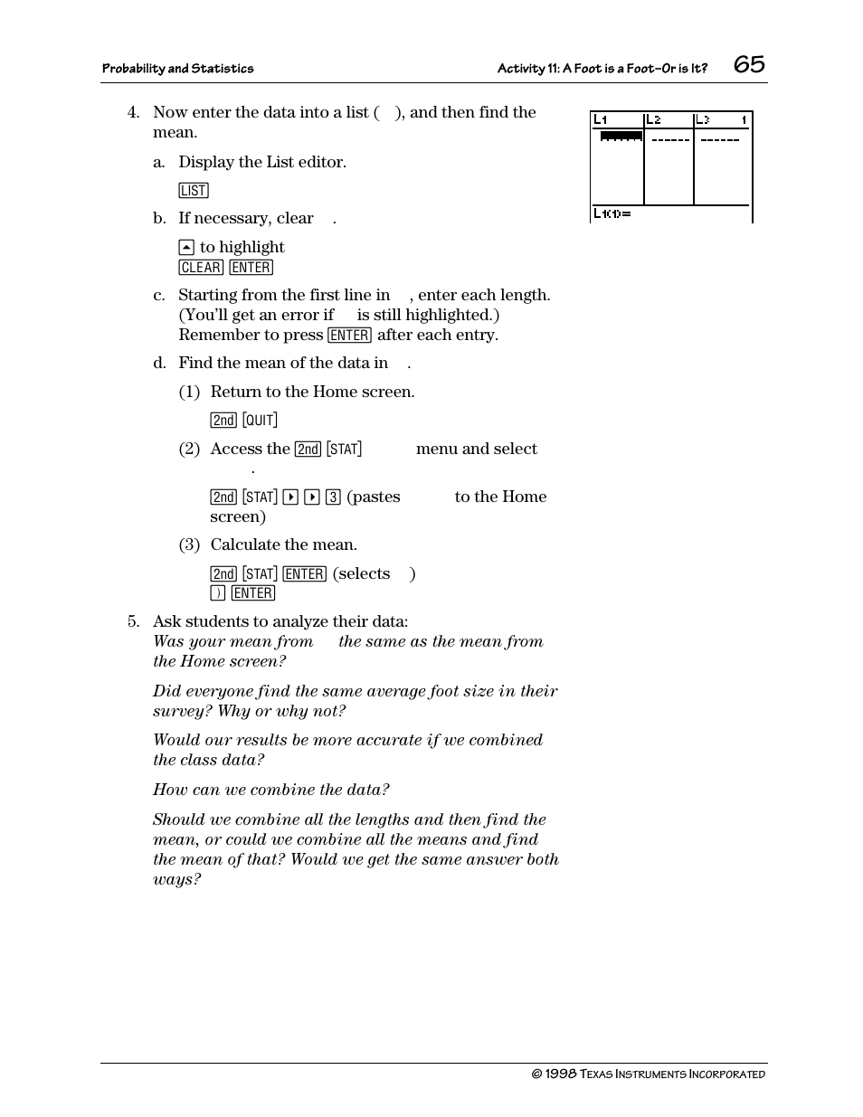 Texas Instruments TI-73 User Manual | Page 70 / 86