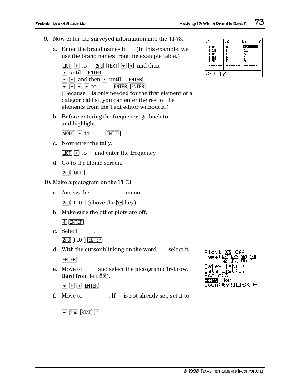 Texas Instruments TI-73 User Manual | Page 78 / 86