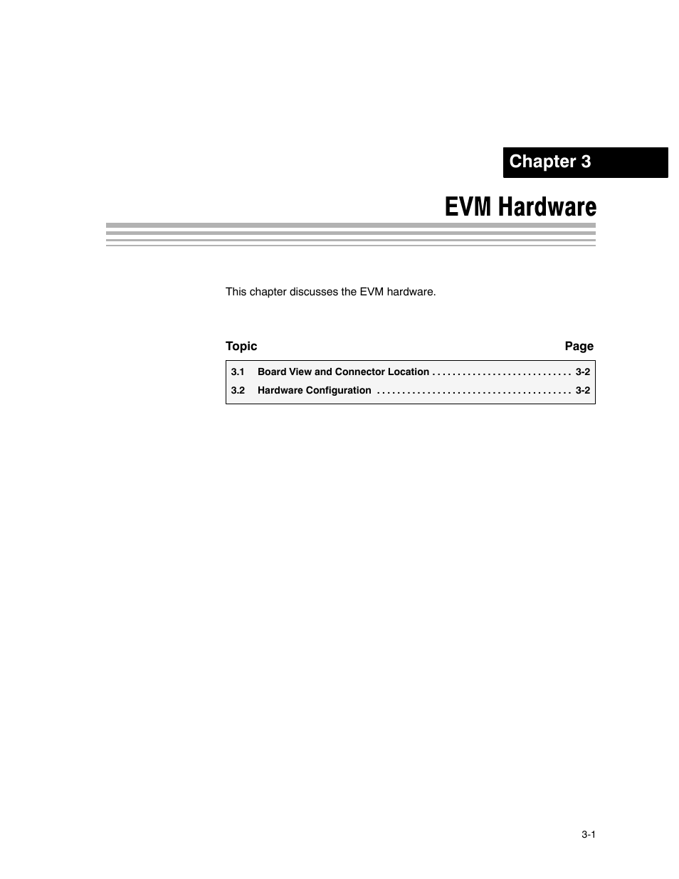 Evm hardware, Chapter 3 | Texas Instruments CDCM7005 User Manual | Page 11 / 34