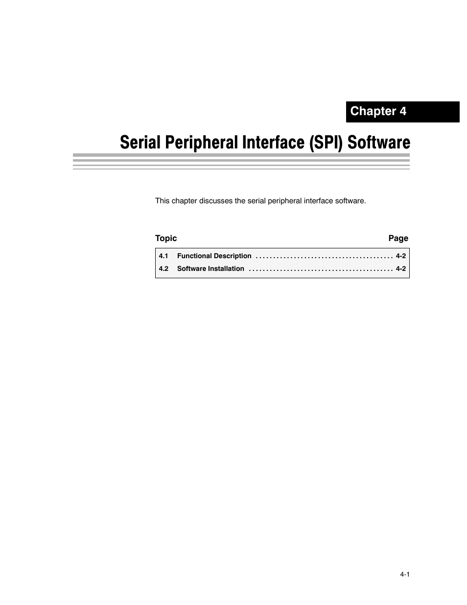 Serial peripheral interface (spi) software, Chapter 4 | Texas Instruments CDCM7005 User Manual | Page 15 / 34