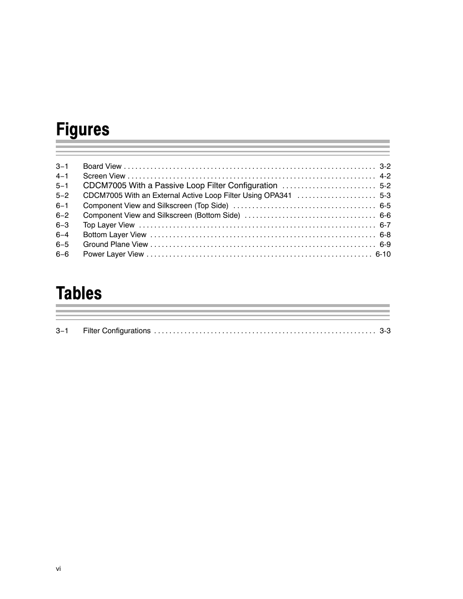 Figures, Tables | Texas Instruments CDCM7005 User Manual | Page 7 / 34