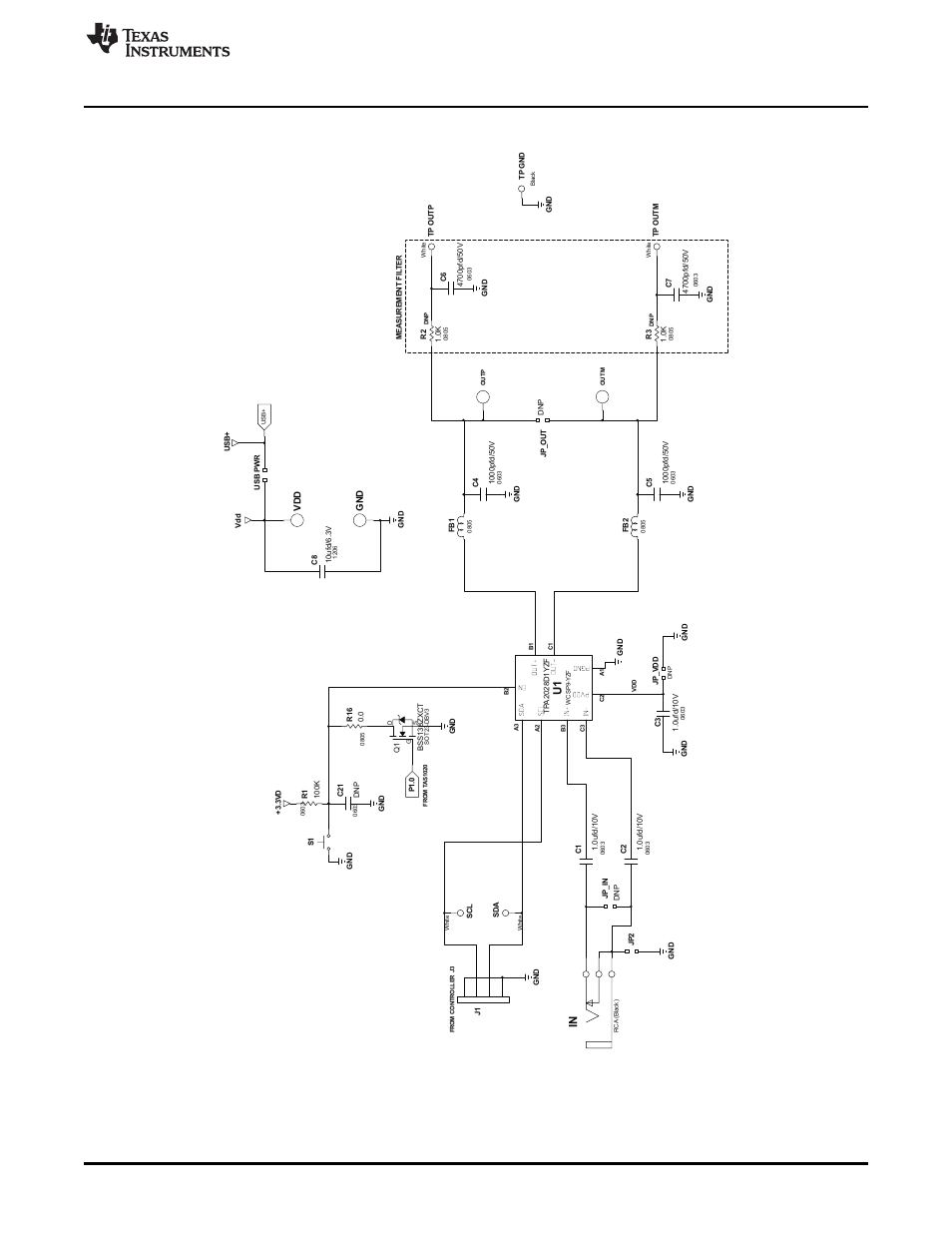 3 tpa2028d1yzfevm schematic | Texas Instruments AUDIO POWER AMPLIFIER TPA2028D1YZFEVM User Manual | Page 7 / 12