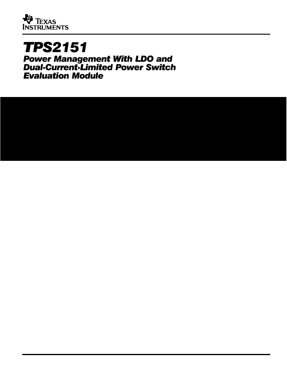 Texas Instruments TPS2151 User Manual | 15 pages