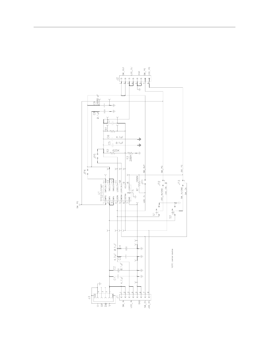 Schematic of the evm, 1 schematic of the evm | Texas Instruments TPS2151 User Manual | Page 10 / 15