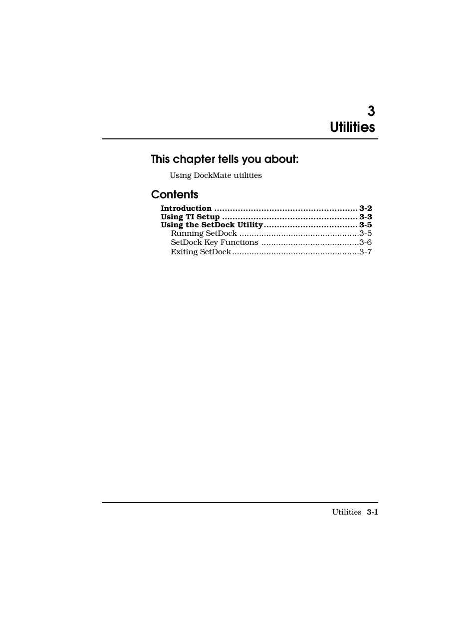 Utilities, Chapter 3 utilities, 3utilities | Texas Instruments Adpater User Manual | Page 17 / 37