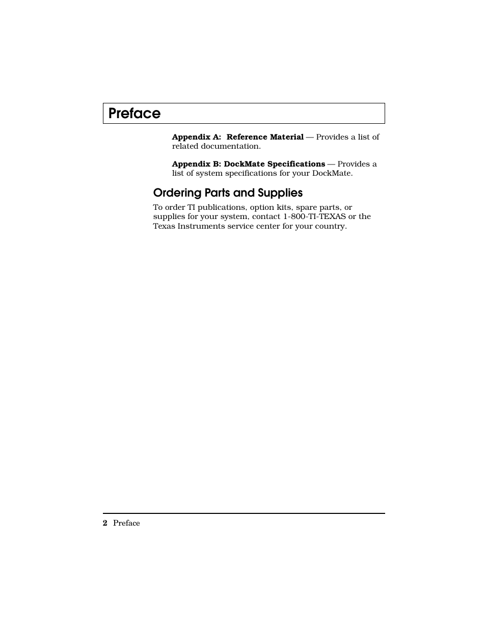 Preface | Texas Instruments Adpater User Manual | Page 7 / 37