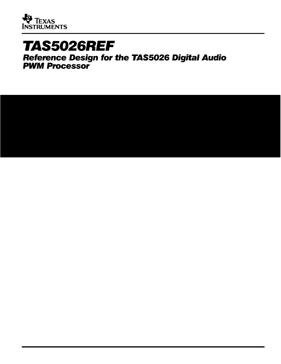 Texas Instruments TAS5026REF User Manual | 31 pages