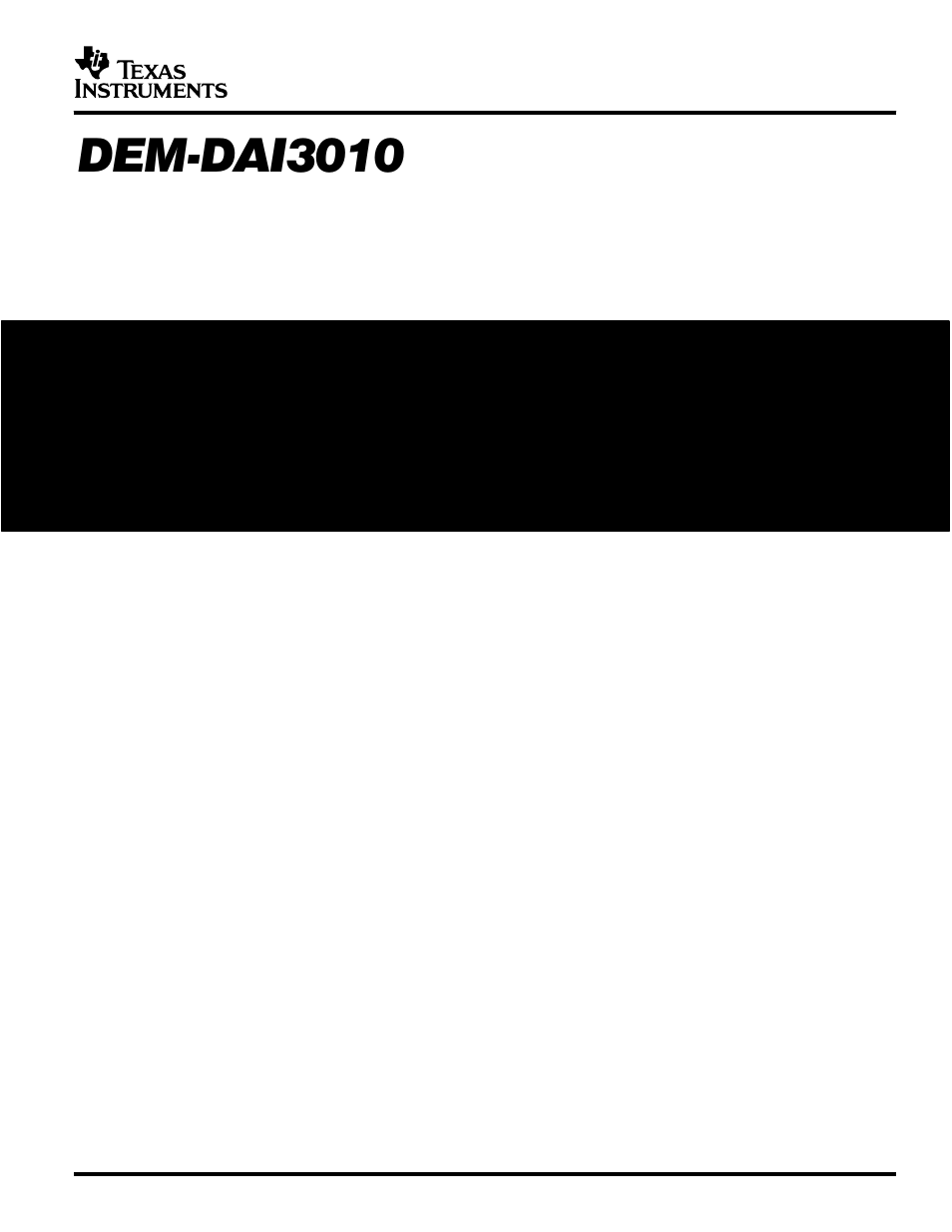 Texas Instruments DEM-DAI3010 User Manual | 24 pages