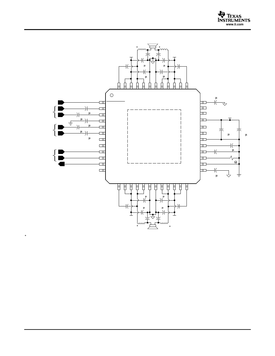 Application information, Figure 16. stereo class-d with differential inputs | Texas Instruments TPA3008D2 User Manual | Page 12 / 31