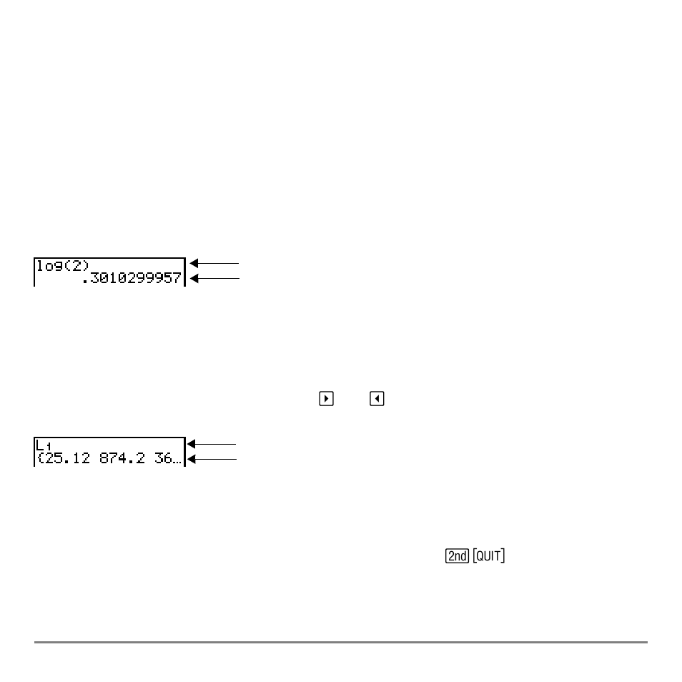 Displaying entries and answers, Returning to the home screen | Texas Instruments TI-84 User Manual | Page 11 / 696