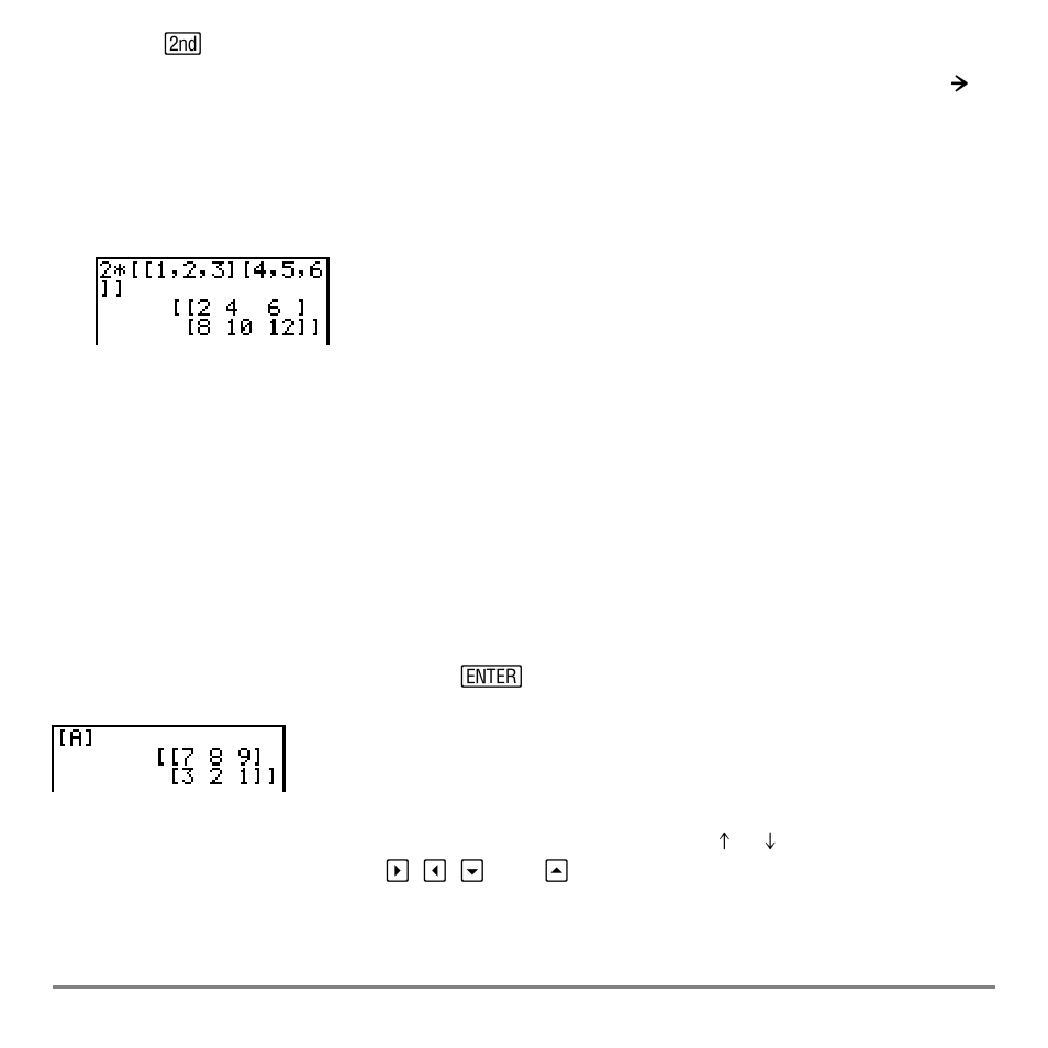 Displaying and copying matrices, Displaying a matrix | Texas Instruments TI-84 User Manual | Page 232 / 696