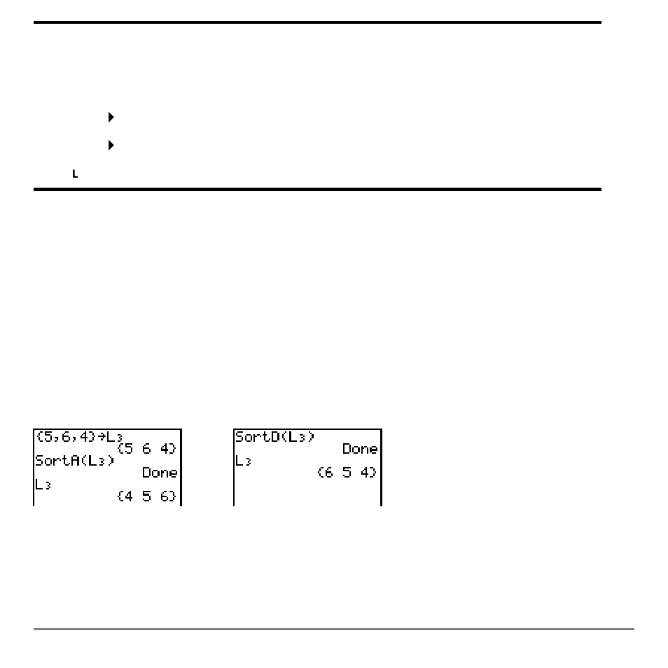 Sorta(, sortd | Texas Instruments TI-84 User Manual | Page 262 / 696