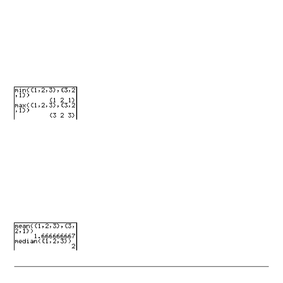 Min(, max, Mean(, median | Texas Instruments TI-84 User Manual | Page 273 / 696