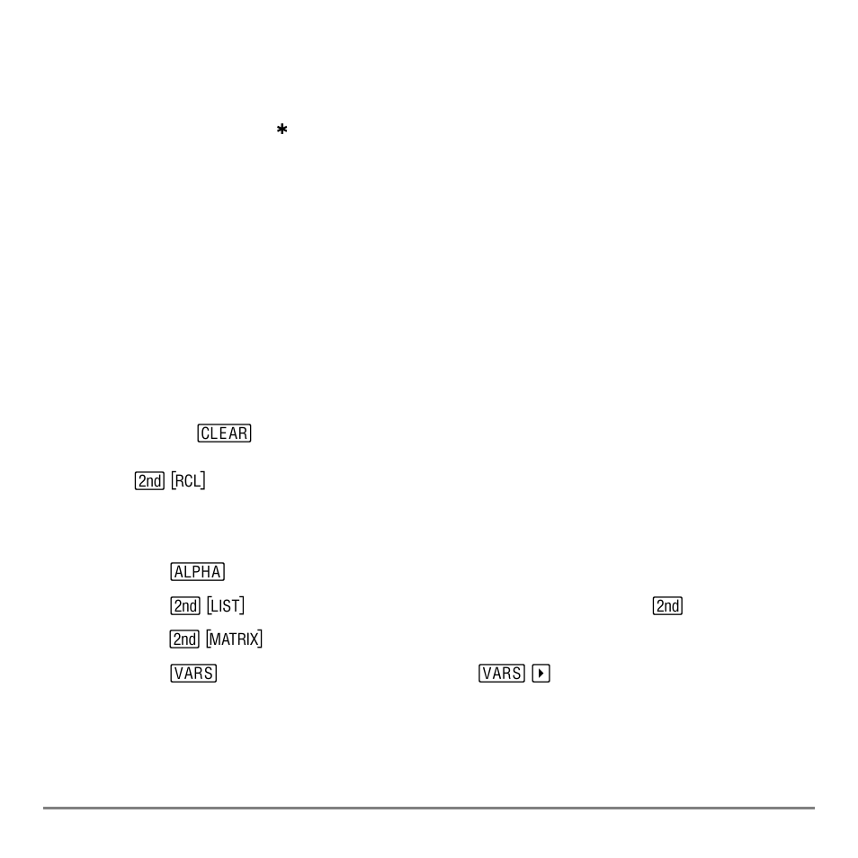 Archiving variables (archive, unarchive), Recalling variable values, Using recall (rcl) | Texas Instruments TI-84 User Manual | Page 31 / 696