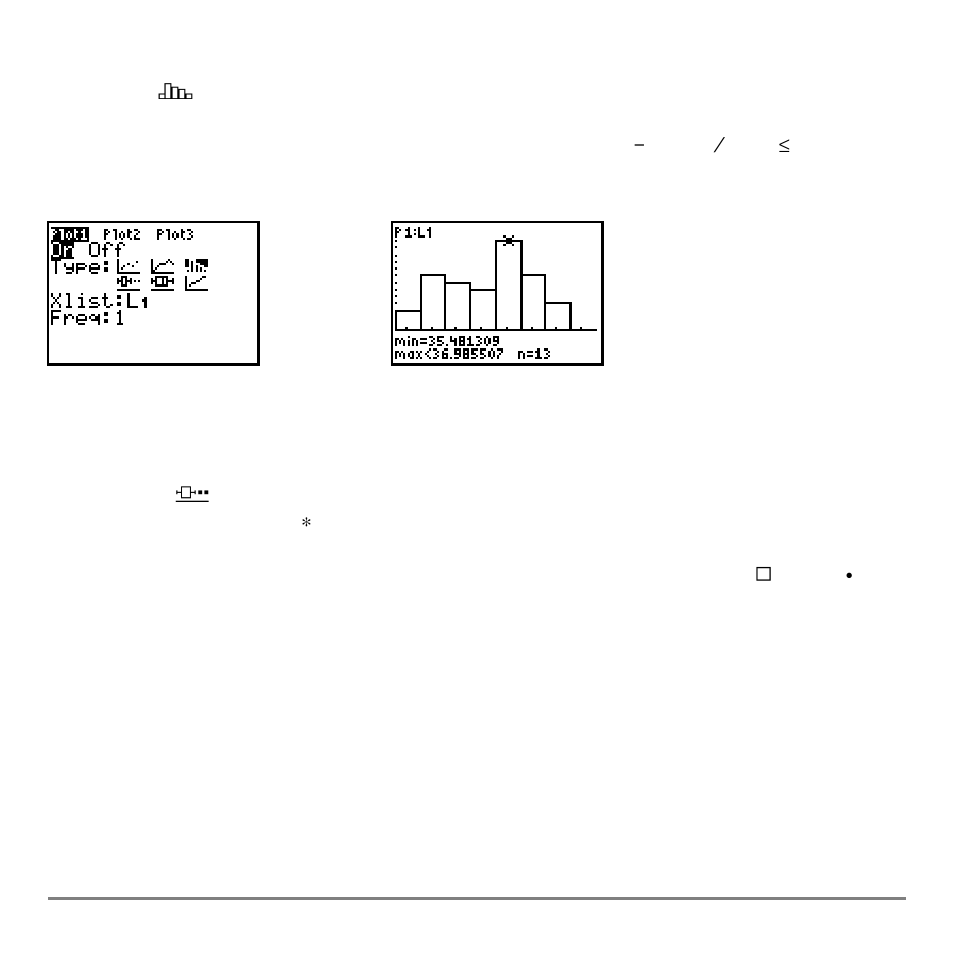 Histogram, Modboxplot | Texas Instruments TI-84 User Manual | Page 323 / 696