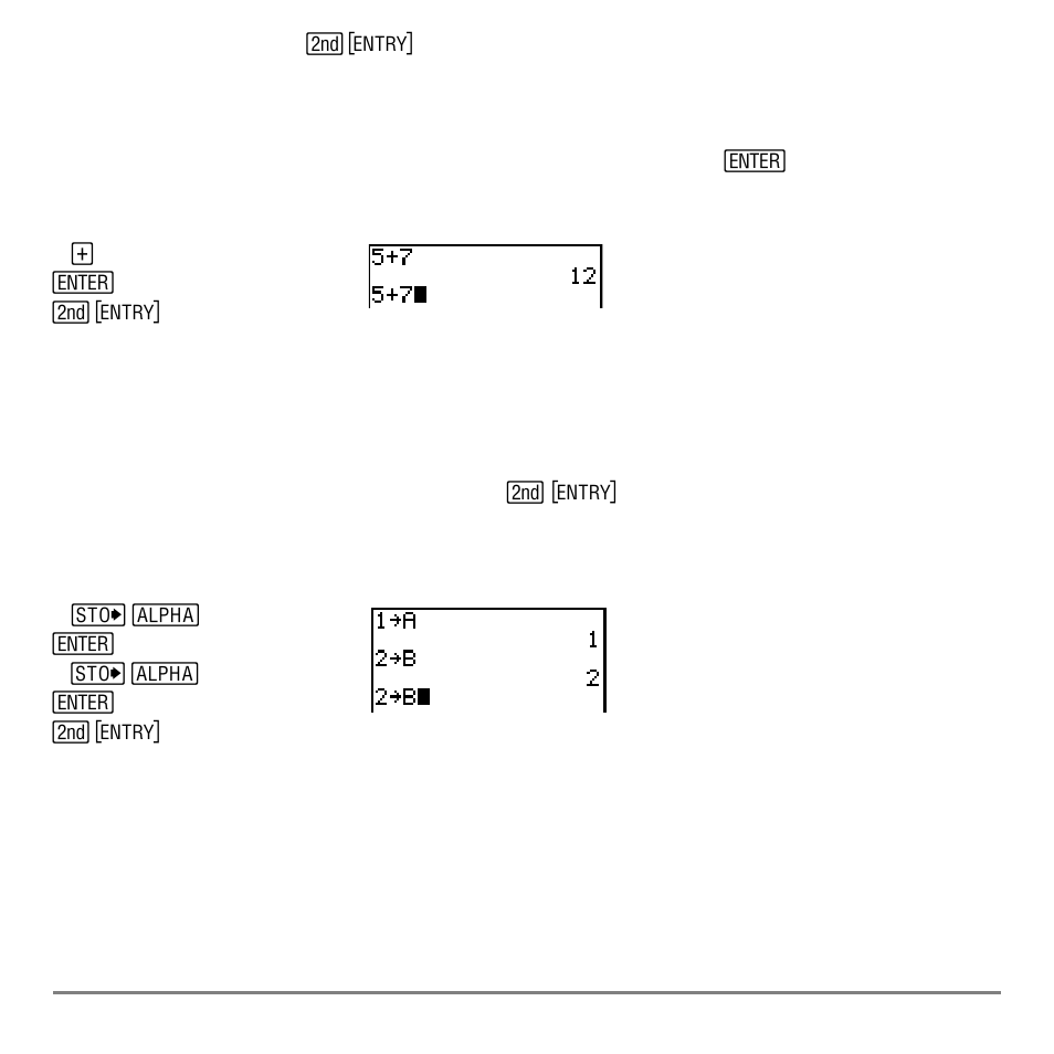 Accessing a previous entry | Texas Instruments TI-84 User Manual | Page 33 / 696