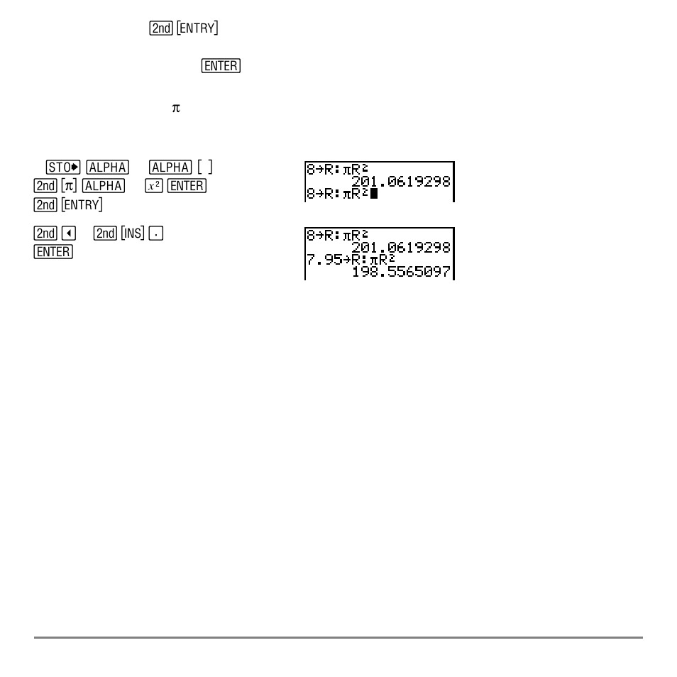 Clearing entry, Using ans in an expression | Texas Instruments TI-84 User Manual | Page 35 / 696