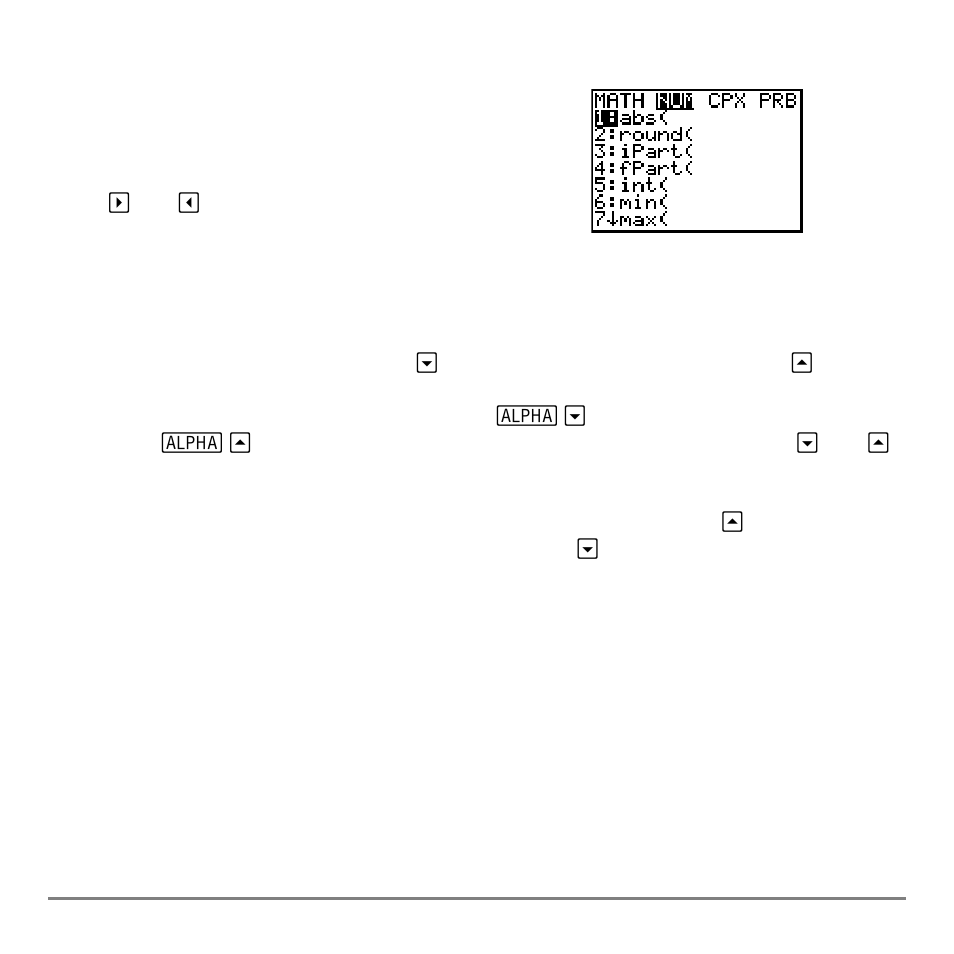 Moving from one menu to another, Scrolling a menu | Texas Instruments TI-84 User Manual | Page 39 / 696
