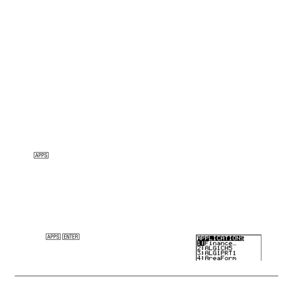 Chapter 14: applications, The applications menu, Steps for running the finance application | Chapter 14 | Texas Instruments TI-84 User Manual | Page 390 / 696