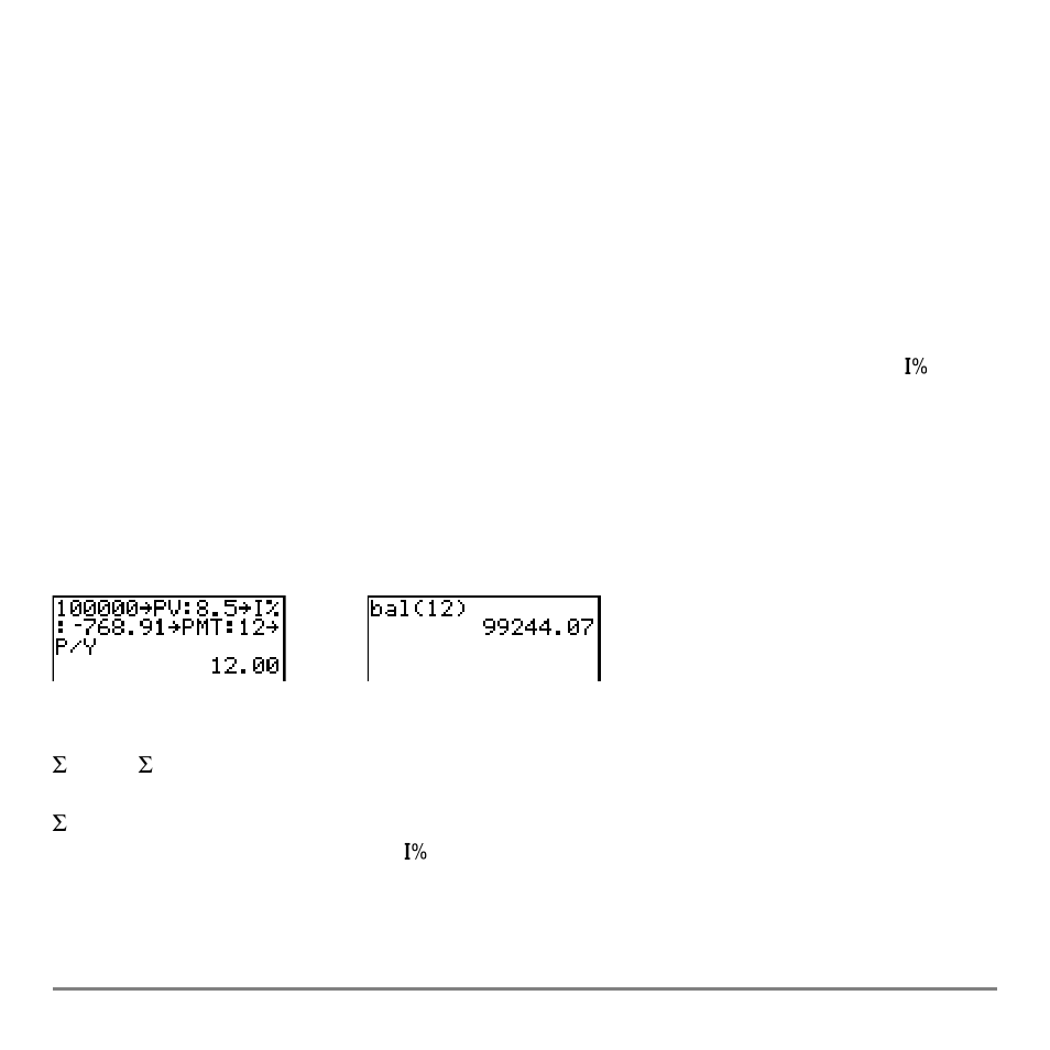 Calculating amortization, Calculating an amortization schedule, Gprn(, gint | Texas Instruments TI-84 User Manual | Page 402 / 696