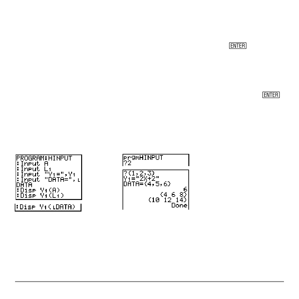 Storing a variable value with input | Texas Instruments TI-84 User Manual | Page 452 / 696