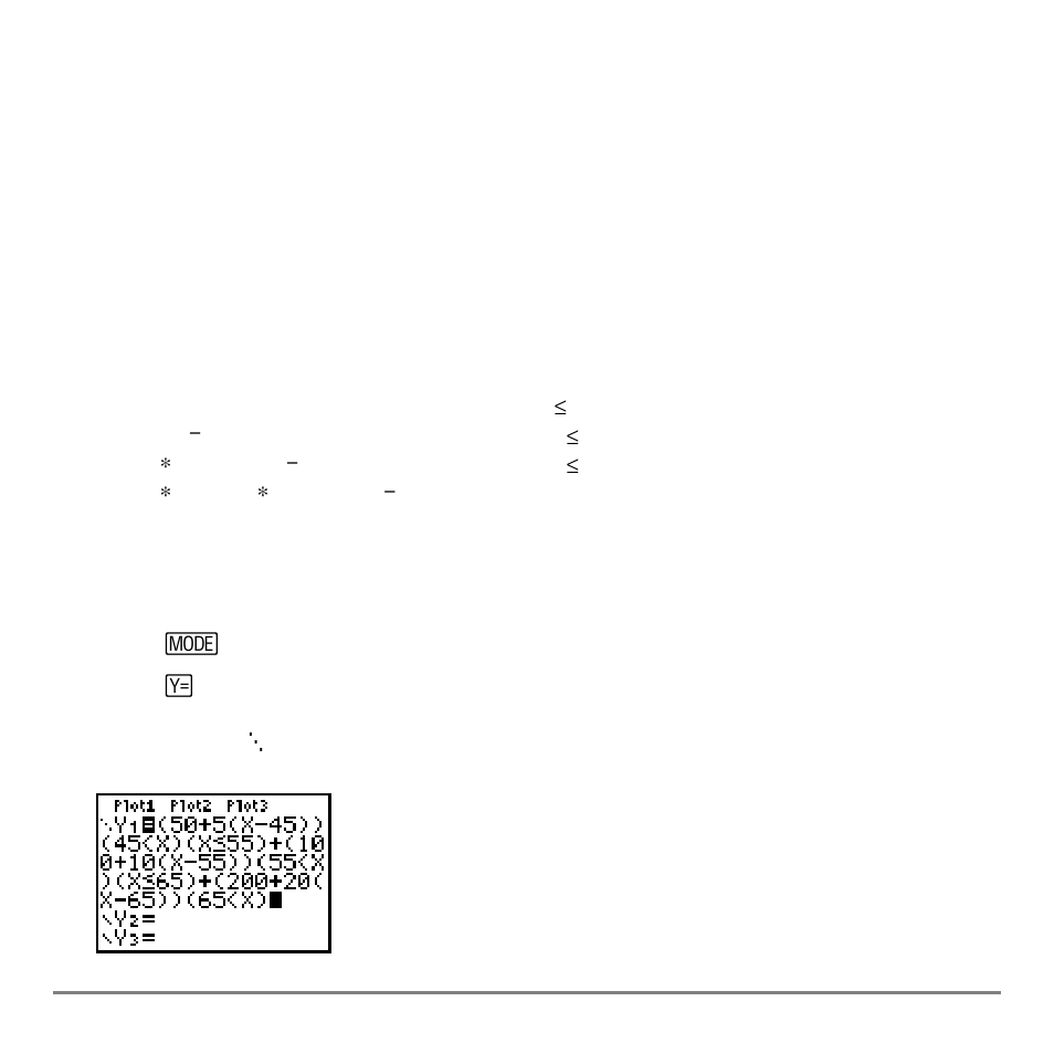 Graphing piecewise functions, Problem, Procedure | Texas Instruments TI-84 User Manual | Page 484 / 696