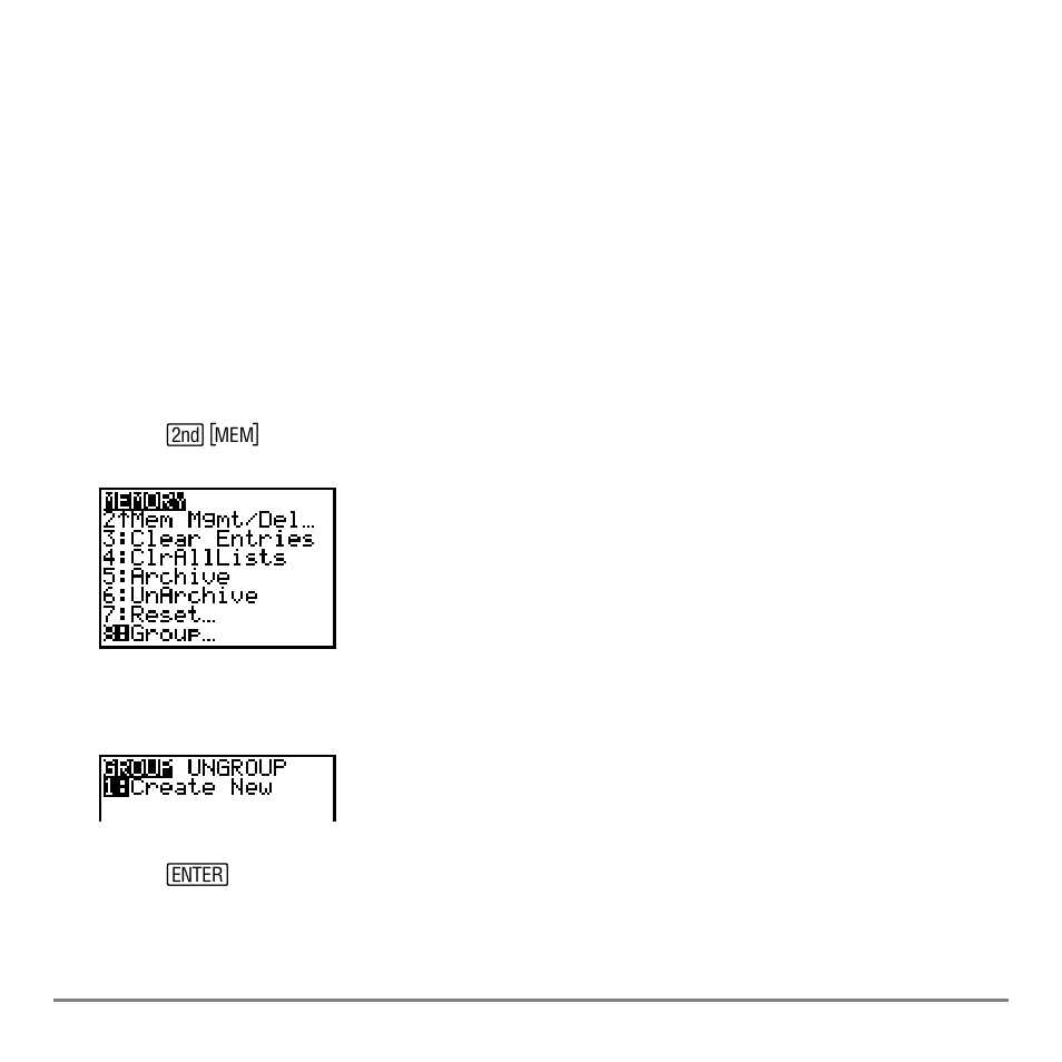 Grouping and ungrouping variables, Grouping variables | Texas Instruments TI-84 User Manual | Page 538 / 696