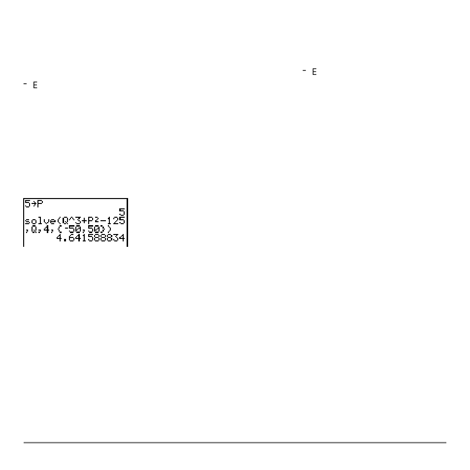 Using solve( on the home screen or from a program | Texas Instruments TI-84 User Manual | Page 70 / 696