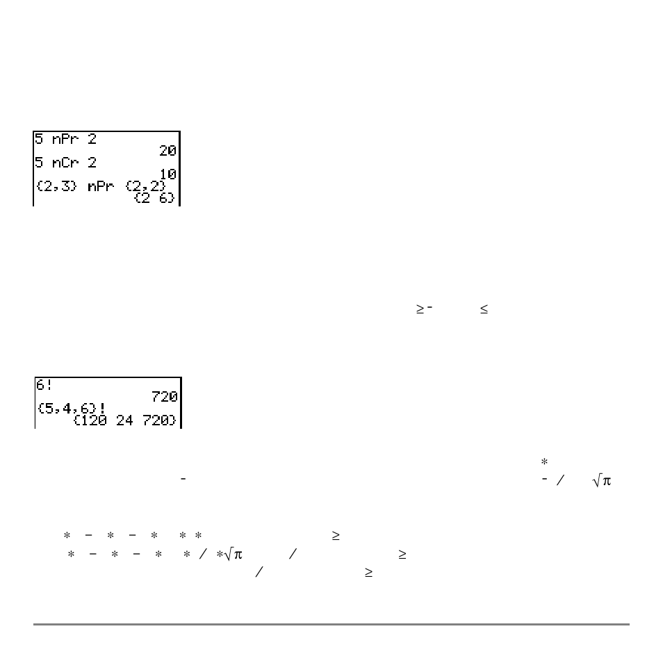 Factorial | Texas Instruments TI-84 User Manual | Page 84 / 696