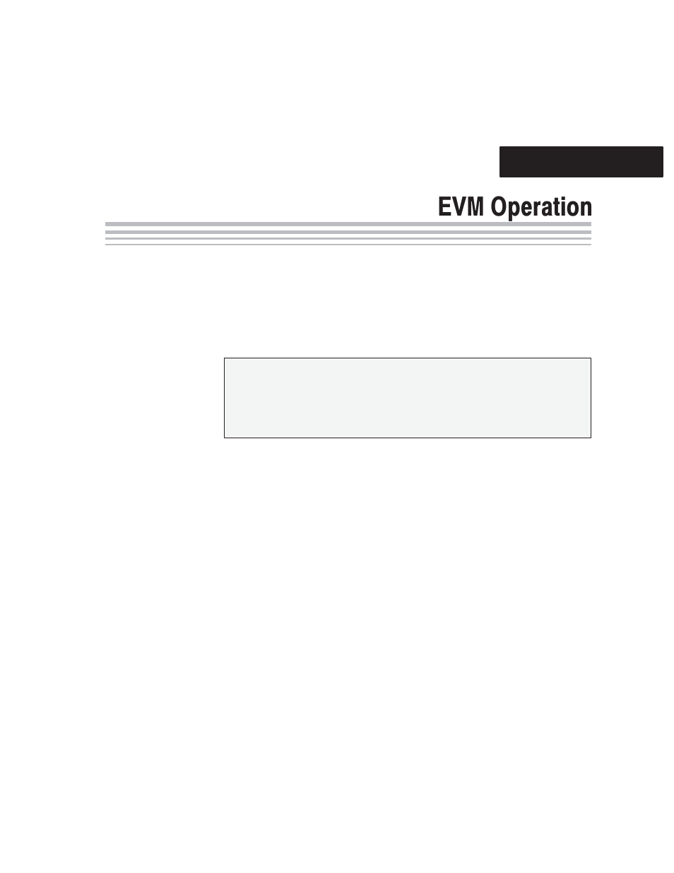 Evm operation, Chapter 3 | Texas Instruments TPS2231EVM User Manual | Page 13 / 22