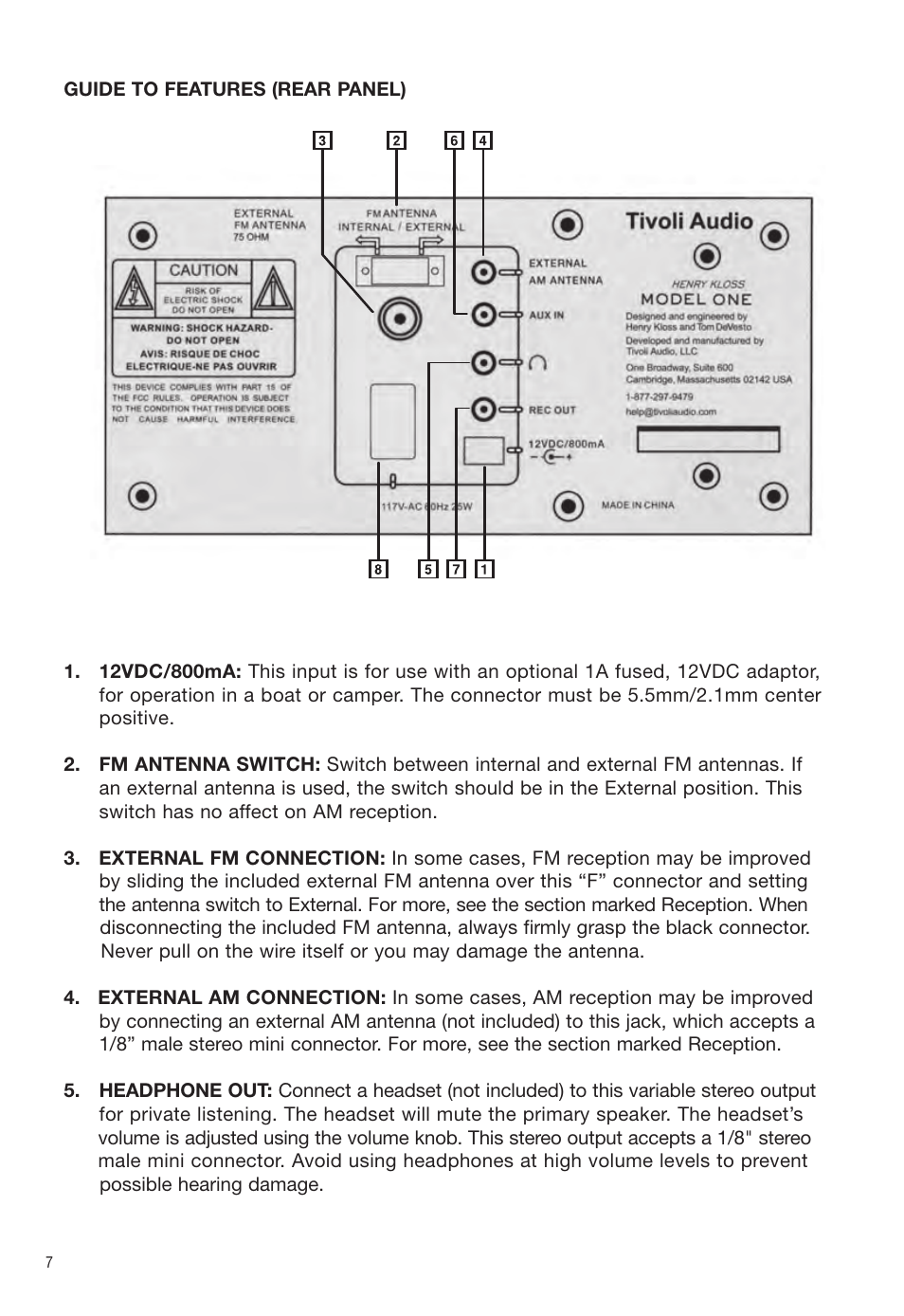 Tivoli Audio HenryKloss User Manual | Page 8 / 12