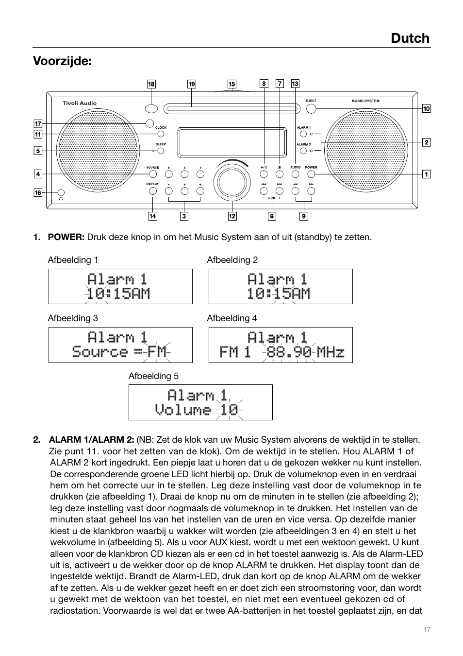 Dutch, Voorzijde | Tivoli Audio MUSIC SYSTEM User Manual | Page 17 / 64
