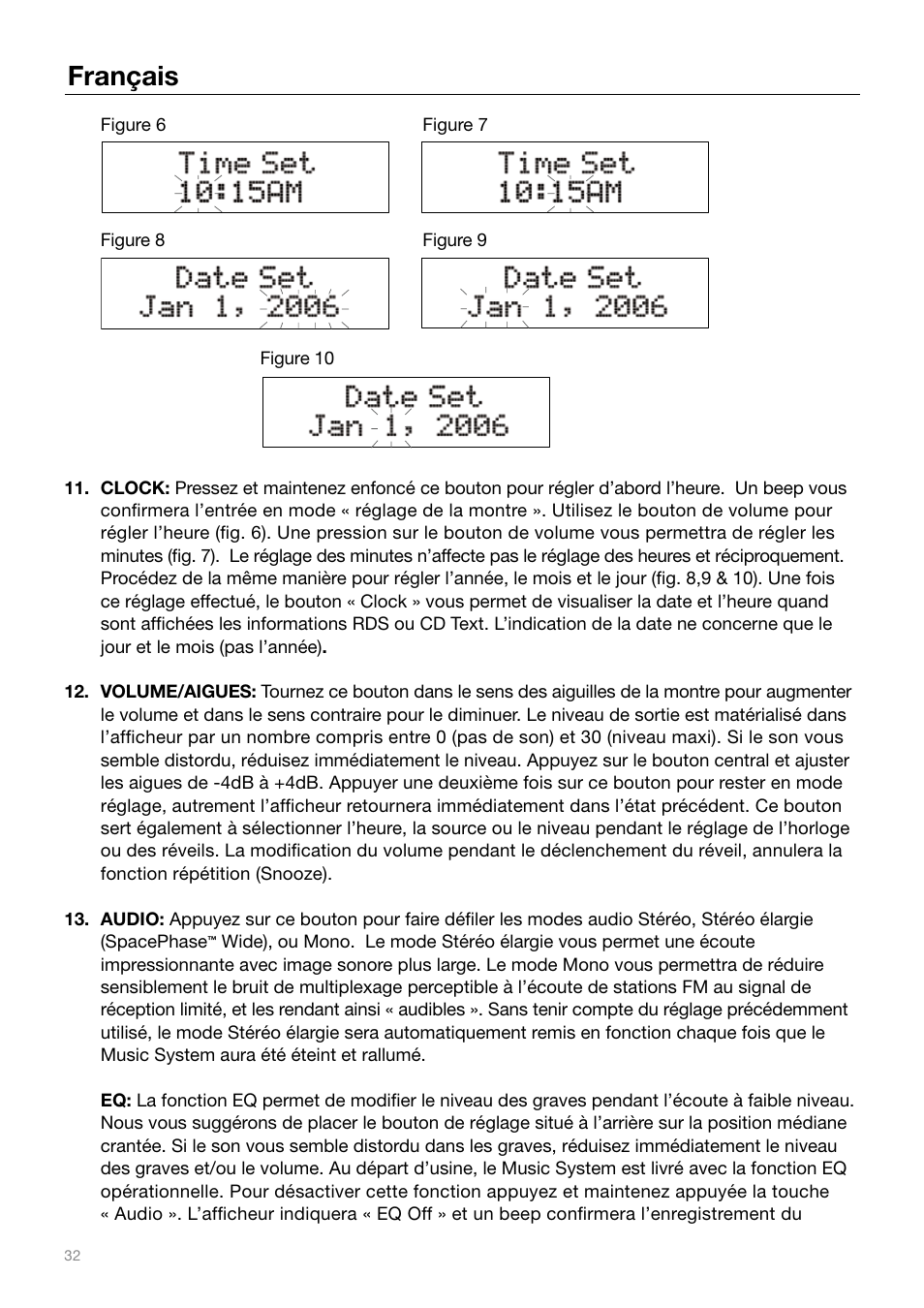 Français | Tivoli Audio MUSIC SYSTEM User Manual | Page 32 / 64