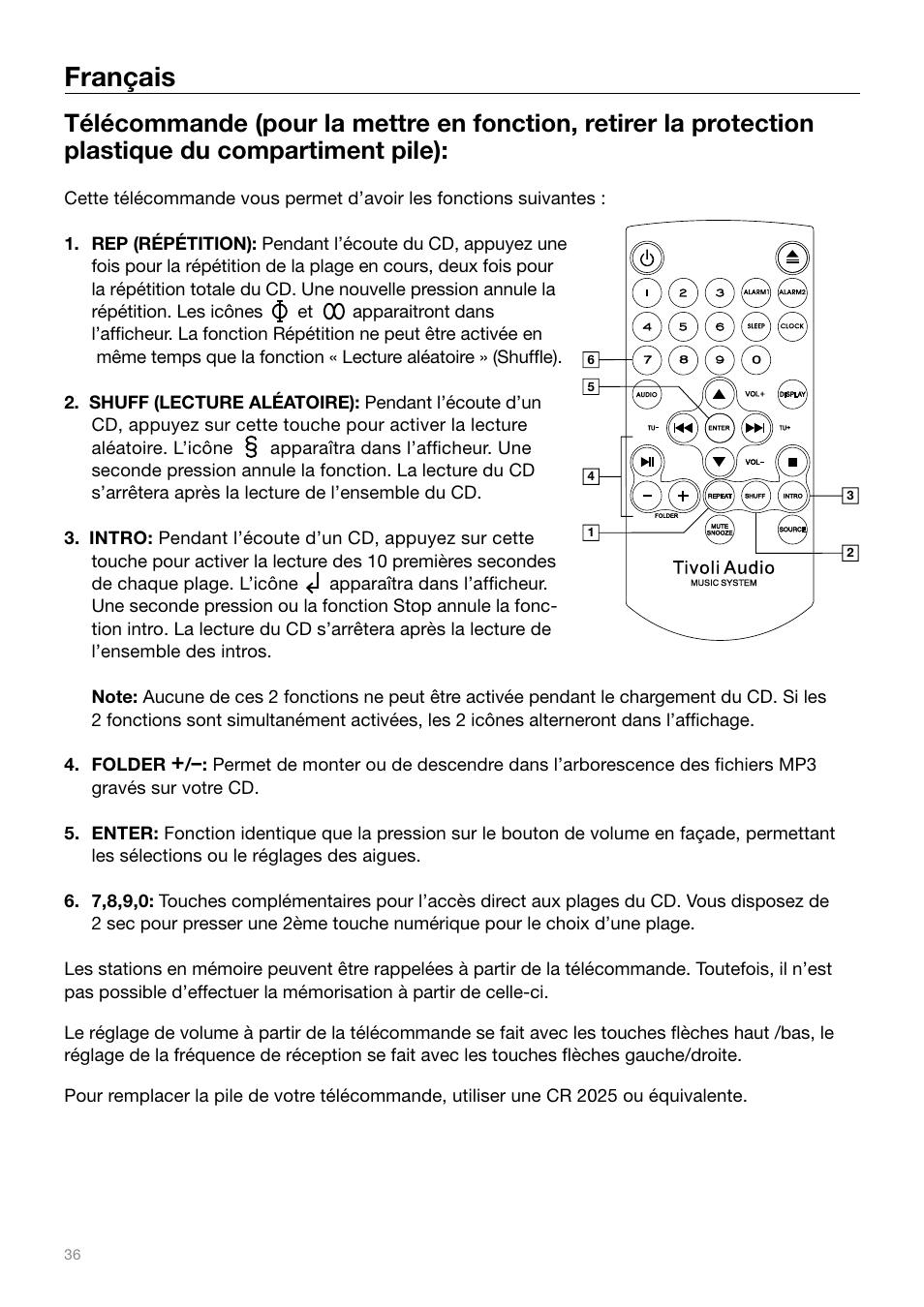 Français | Tivoli Audio MUSIC SYSTEM User Manual | Page 36 / 64