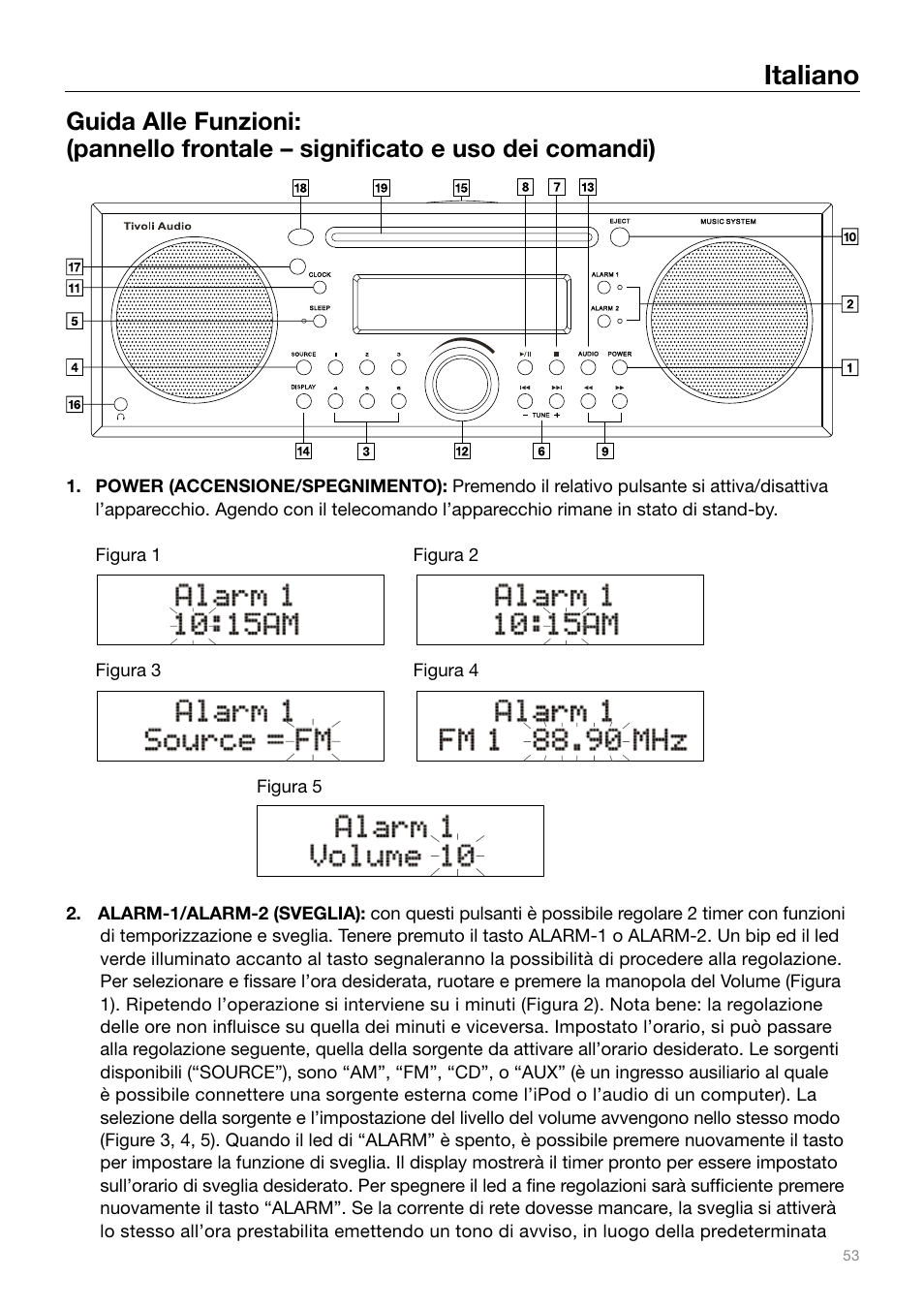 Italiano | Tivoli Audio MUSIC SYSTEM User Manual | Page 53 / 64